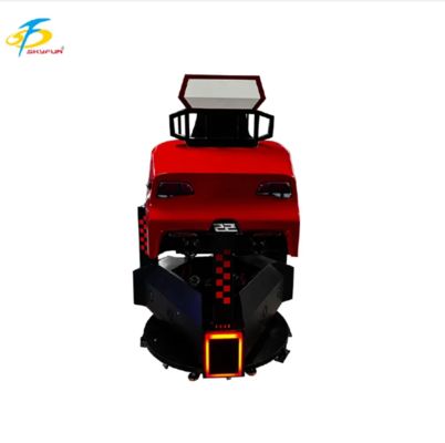 آلة ألعاب أركيد لسباق السيارات الحمراء ذات 3 شاشات - دوران 360 درجة، استجابة القوة، صوت ثلاثي الأبعاد، معدل تحديث مرتفع، محاكي قيادة الواقع الافتراضي الغامر لـ FECs والأروقة