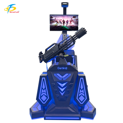 9D VR محاكي إطلاق النار Gatling - لعبة بندقية HTC Vive VR مع شاشة LCD مقاس 42 بوصة، 5 ألعاب مثيرة