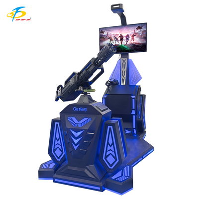 9D VR محاكي إطلاق النار Gatling - لعبة بندقية HTC Vive VR مع شاشة LCD مقاس 42 بوصة، 5 ألعاب مثيرة