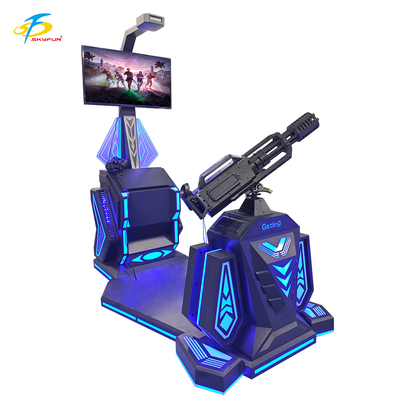 9D VR محاكي إطلاق النار Gatling - لعبة بندقية HTC Vive VR مع شاشة LCD مقاس 42 بوصة، 5 ألعاب مثيرة