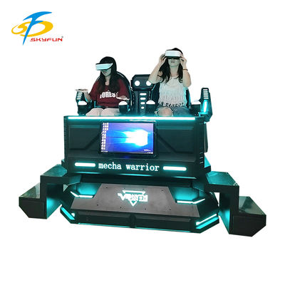محاكي محارب ميكا 9D VR سينما VR مزدوجة المقاعد مع حركة ديناميكية وتأثيرات خاصة ومعركة غامرة لملاعب VR ومراكز الألعاب