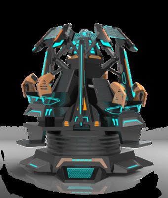 محاكي سينما الواقع الافتراضي ثلاثي المقاعد Fun Star Tower | تصميم حركة 9-DOF حصري، شاشة عرض 360 درجة، مؤثرات خاصة متعددة، نظارات DPVR و لعبة غامرة لـ 3 لاعبين – مصنع SKYFUN