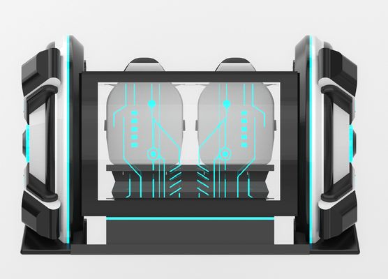 محاكي سينما الواقع الافتراضي Fun Time Machine بـ 2 مقعد | حركة ذراع التدوير، تصميم من الألياف الزجاجية، مقعد مزدوج للآباء والأطفال أو الأزواج، 56 لعبة، DPVR E3-S وشاشة لمس 44 بوصة – الشركة المصنعة SKYFUN