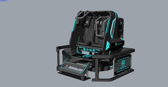 محاكي الواقع الافتراضي (VR) ذو المقعدين بنجمة دوارة ممتعة | دوران لانهائي 360 درجة، تصميم مدمج، 20 لعبة بتأثيرات خاصة، نظارات DPVR E3S وشاشة 32 بوصة - الشركة المصنعة SKYFUN