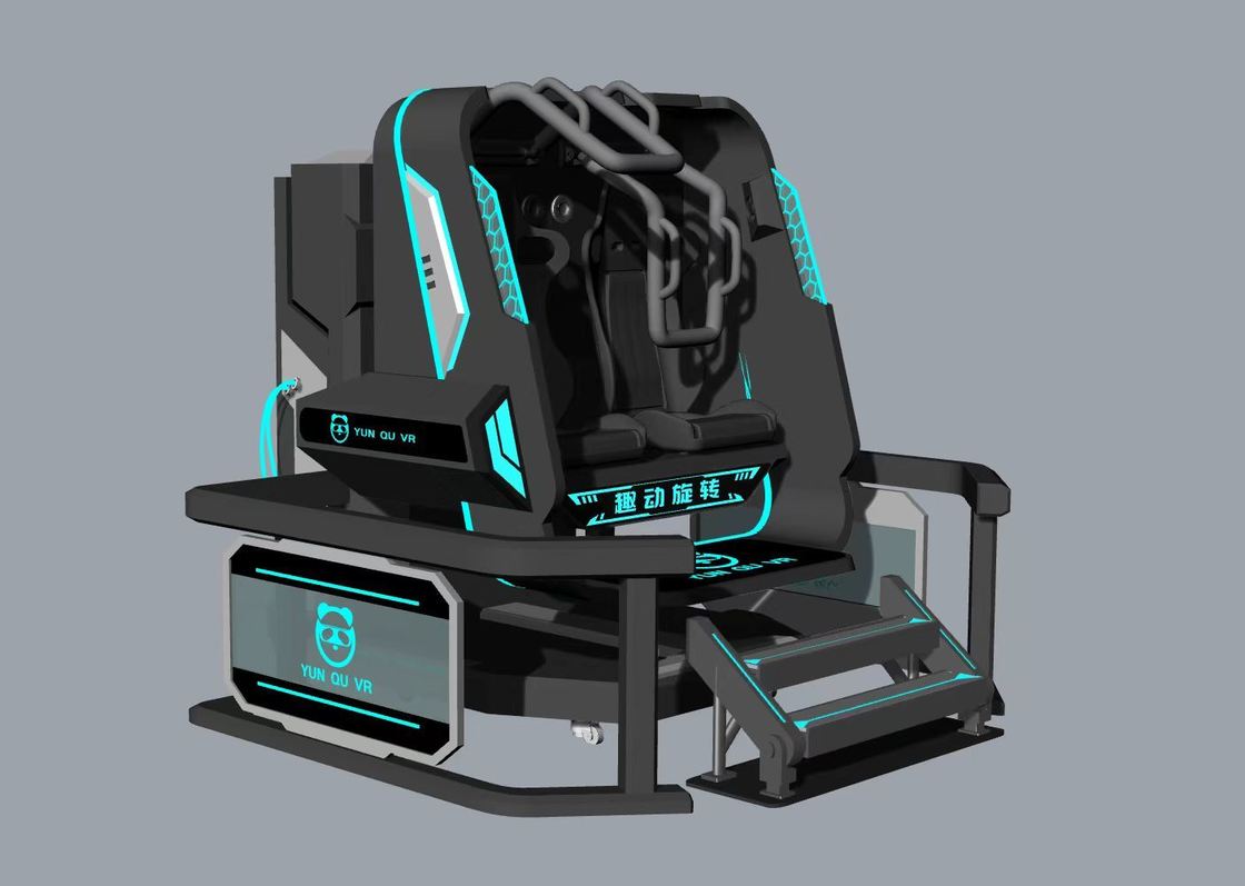 محاكي الواقع الافتراضي (VR) ذو المقعدين بنجمة دوارة ممتعة | دوران لانهائي 360 درجة، تصميم مدمج، 20 لعبة بتأثيرات خاصة، نظارات DPVR E3S وشاشة 32 بوصة - الشركة المصنعة SKYFUN