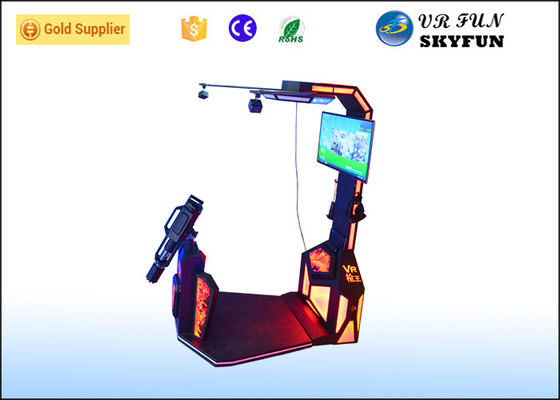 أسود / أحمر HTC Vive Flight Simulator ، Gun Shooting Virtual Game Simulator