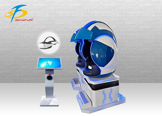 مقعد الواقع الافتراضي الديناميكي 2 مقعد VR Egg Cinema مع نوعين من شاشة اللمس