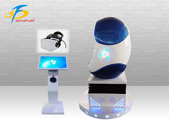 الأزرق والأبيض لاعب واحد 9D Egg VR Cinema / Virtual Reality Simulator